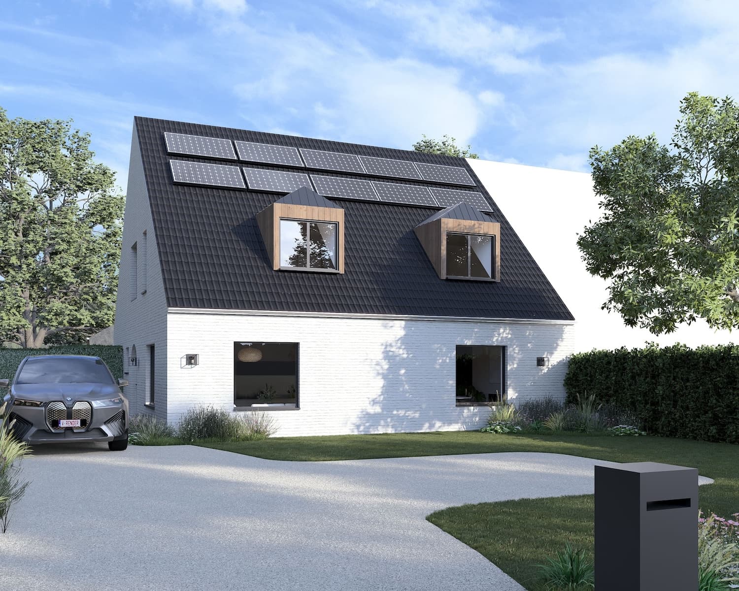 Energiezuinige gezinswoning Sint-Martens-Latem - Vooraanzicht